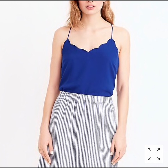 J Crew Factory Tops Jcrew Factory Scalloped Cami Top Poshmark